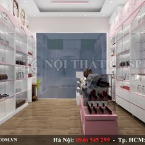 Thiết kế nội thất shop mỹ phẩm HP chị Hương – Hà Đông, Hà Nội